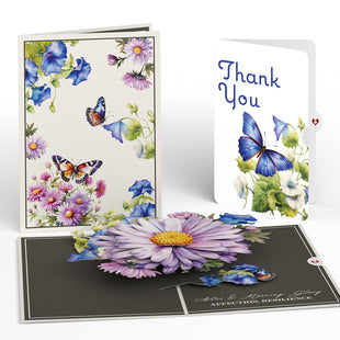 Born to Bloom: September Birth Month Flowers Thank You Pop-Up Card and Sentiment Set greeting card -  Lovepop