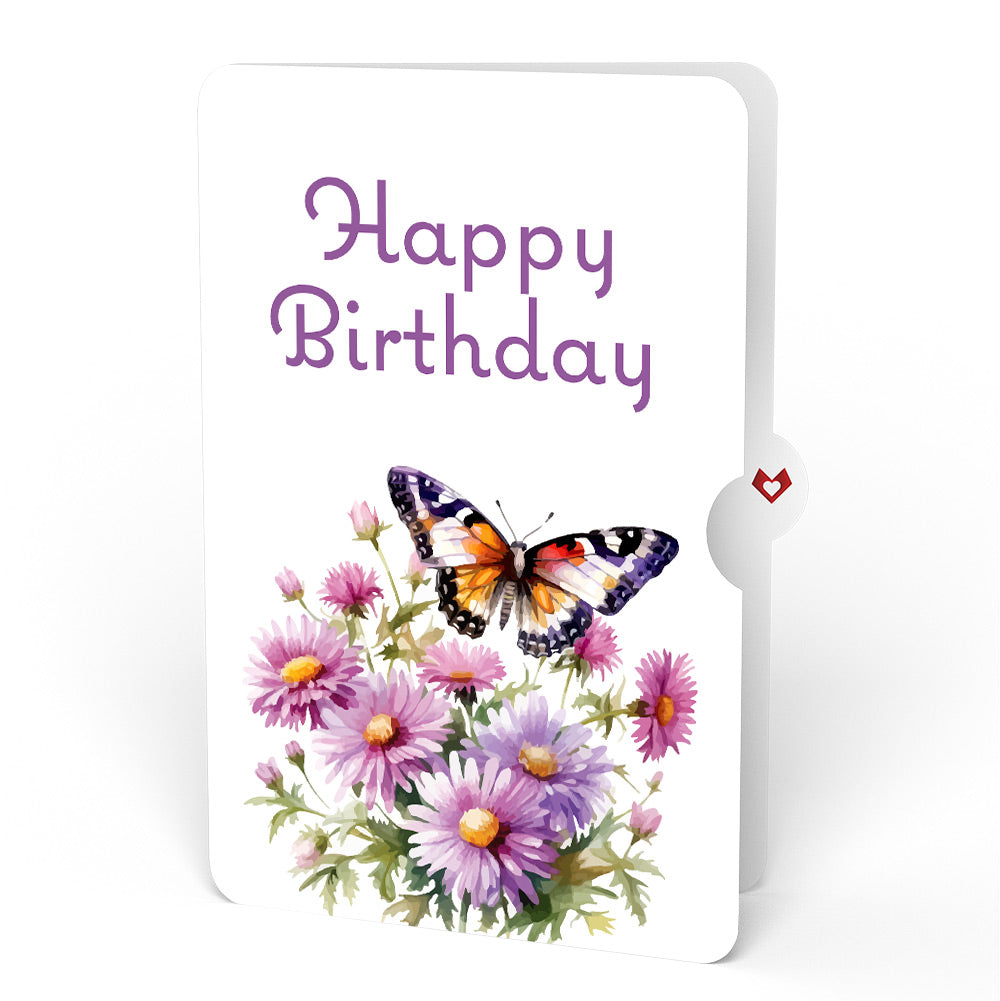 Born to Bloom: September Birth Month Flowers Pop-Up Card and Aster Sentiment Set