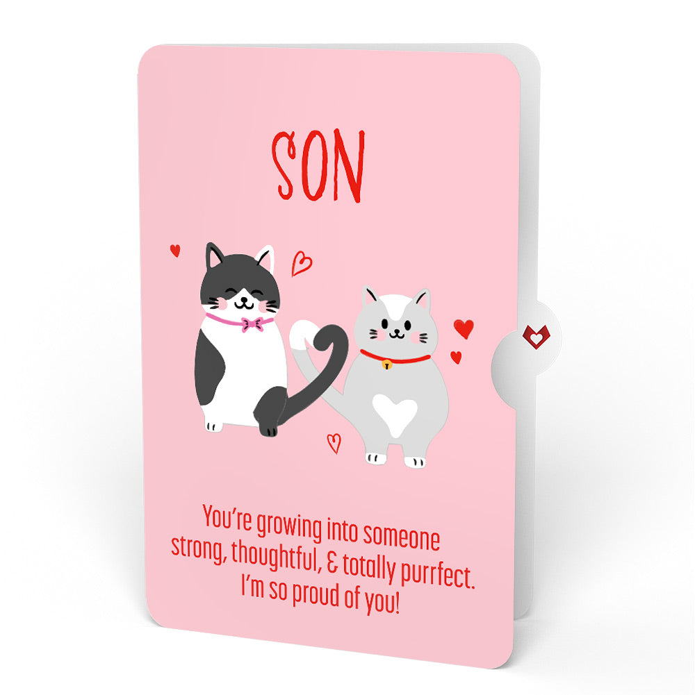 Love Cats Encouragement Pop-Up Card and Sentiment Set for Son