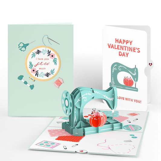 Love You Sew Much Valentine Pop-Up Card and Sentiment Set
