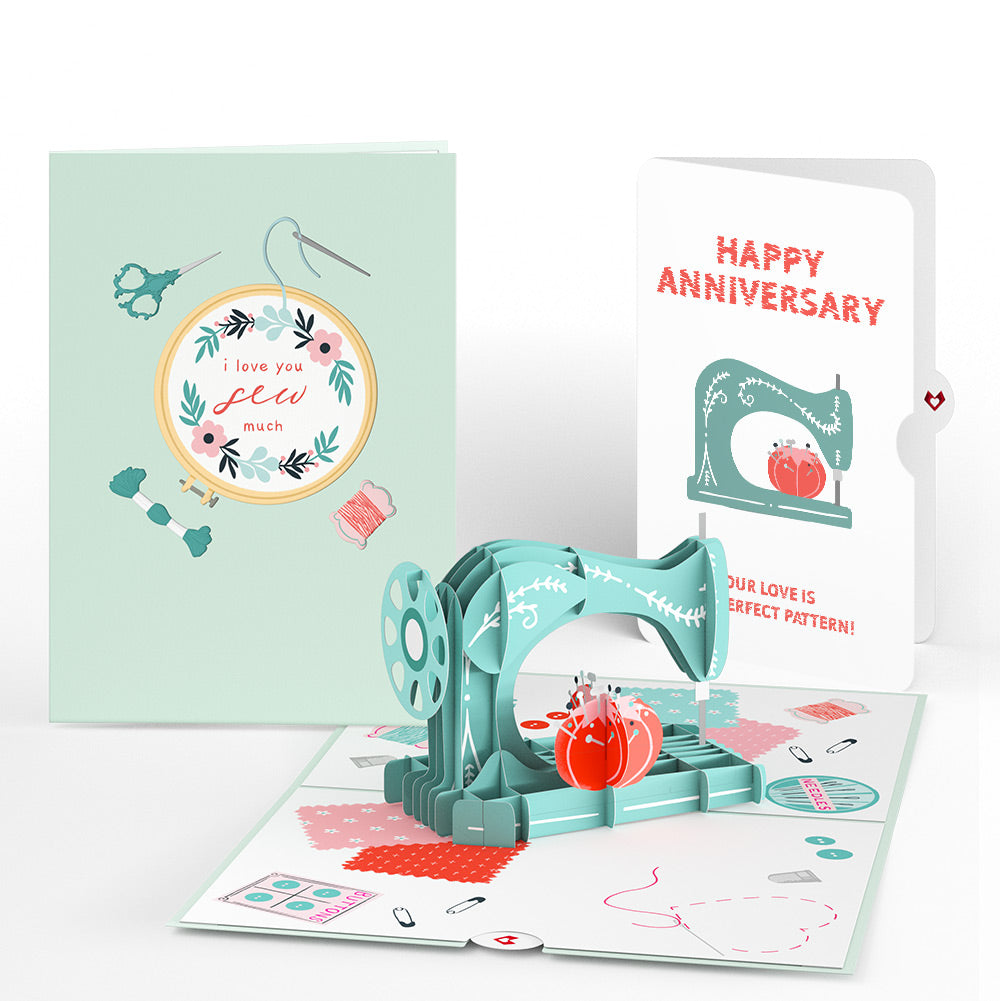 Love You Sew Much Anniversary Pop-Up Card and Sentiment Set