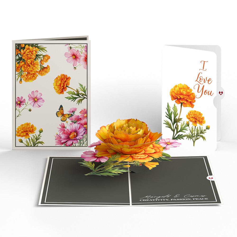 Born to Bloom: October Birth Month Flowers Love Pop-Up Card and Sentiment Set