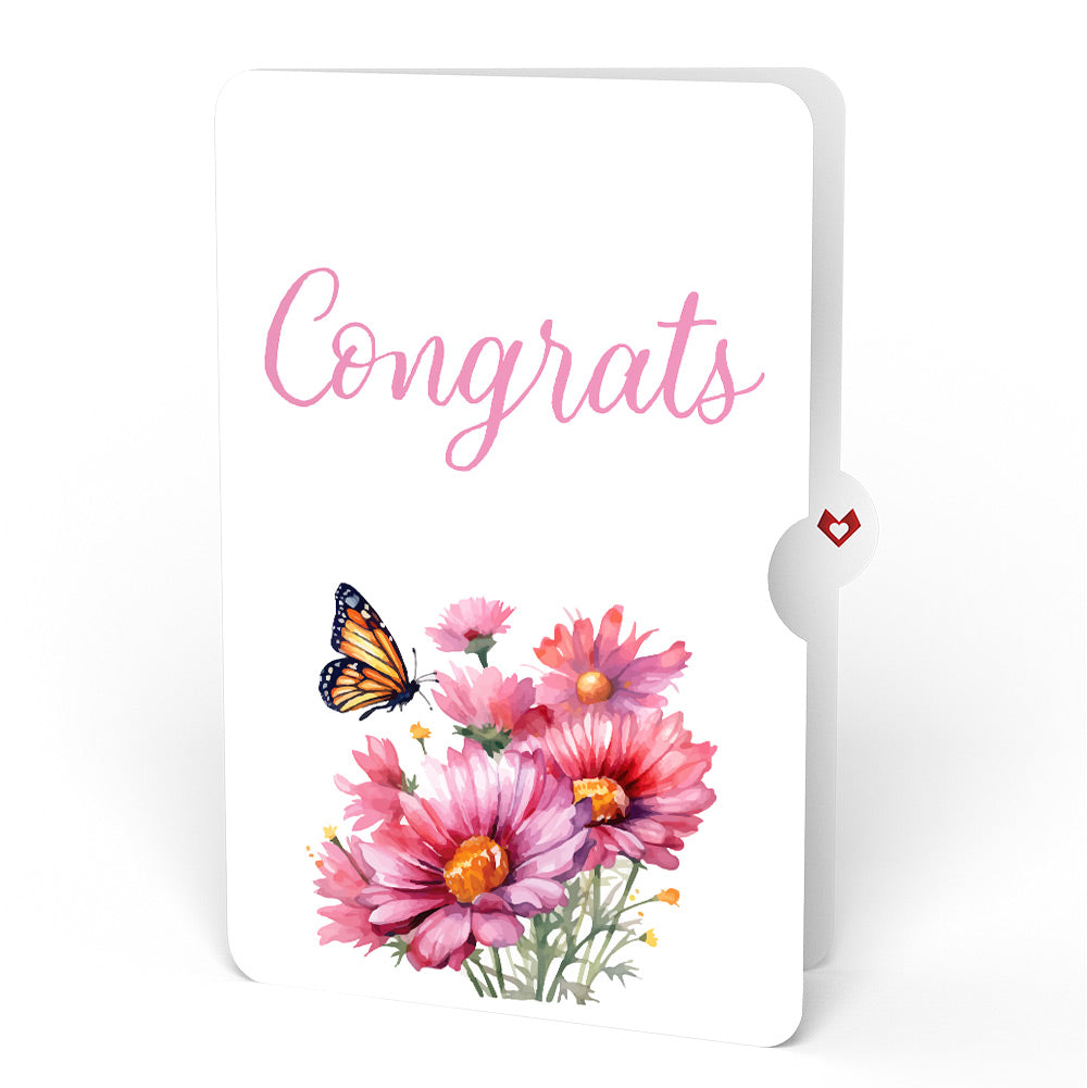 Born to Bloom: October Birth Month Flowers Congratulations Pop-Up Card and Sentiment Set