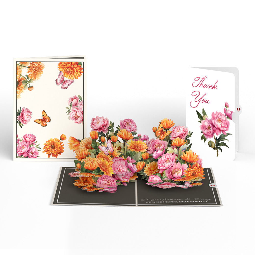 Born to Bloom: November Birth Month Flowers Thank You Pop-Up Card and Sentiment Set