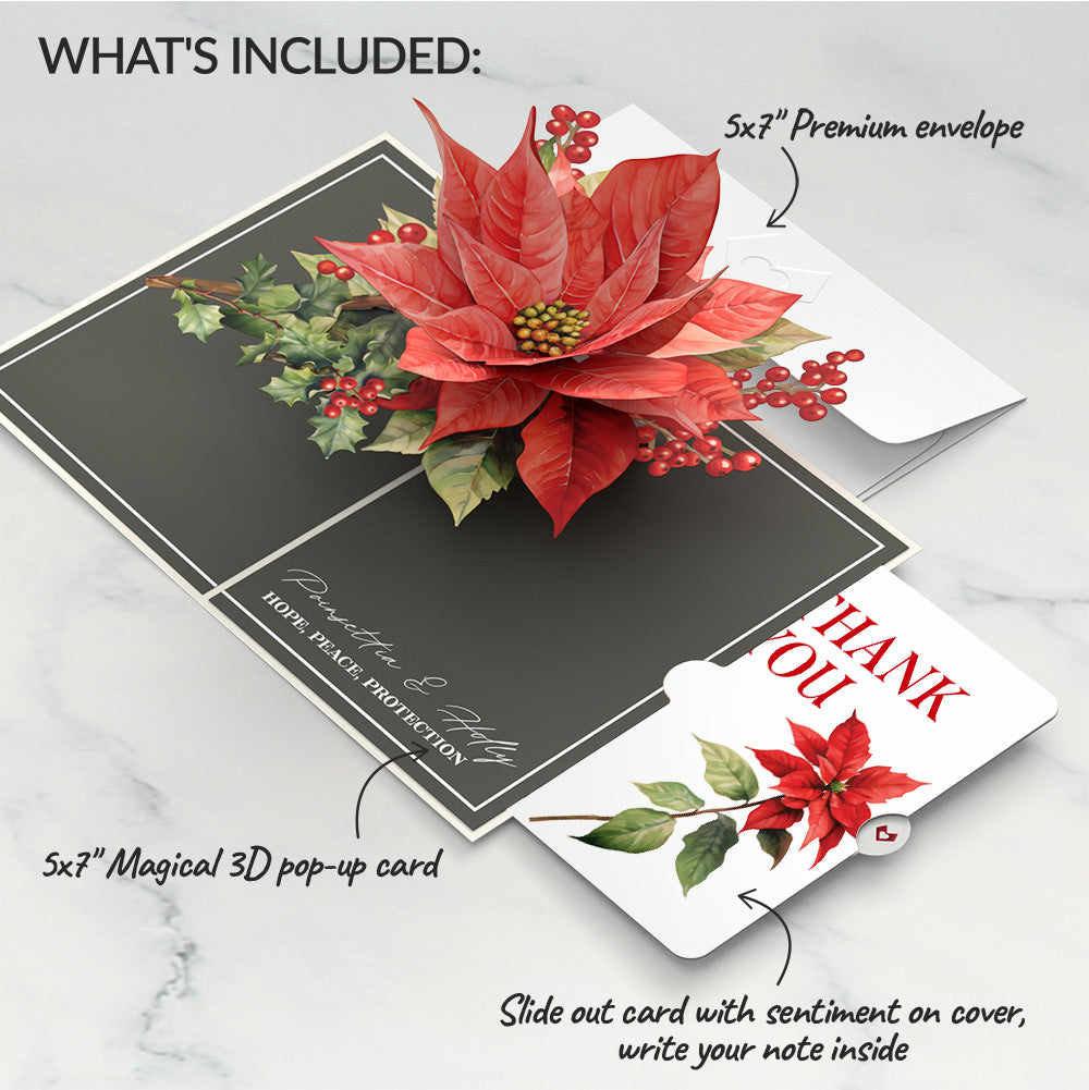 Born to Bloom: December Birth Month Flowers Thank You Pop-Up Card and Sentiment Set