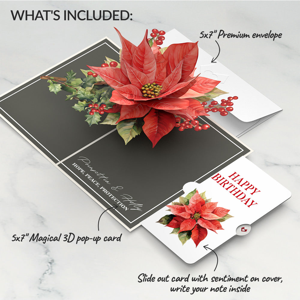 Born to Bloom: December Birth Month Flowers Pop-Up Card and Sentiment Set
