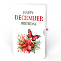 Born to Bloom: December Birth Month Flowers Pop-Up Card and Poinsettia Sentiment Set