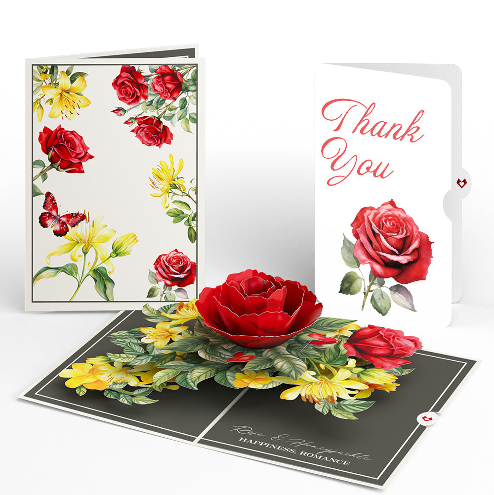 Born to Bloom: June Birth Month Flowers Thank You Pop-Up Card and Sentiment Set