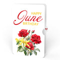 Born to Bloom: June Birth Month Flowers Pop-Up Card and Rose Sentiment Set