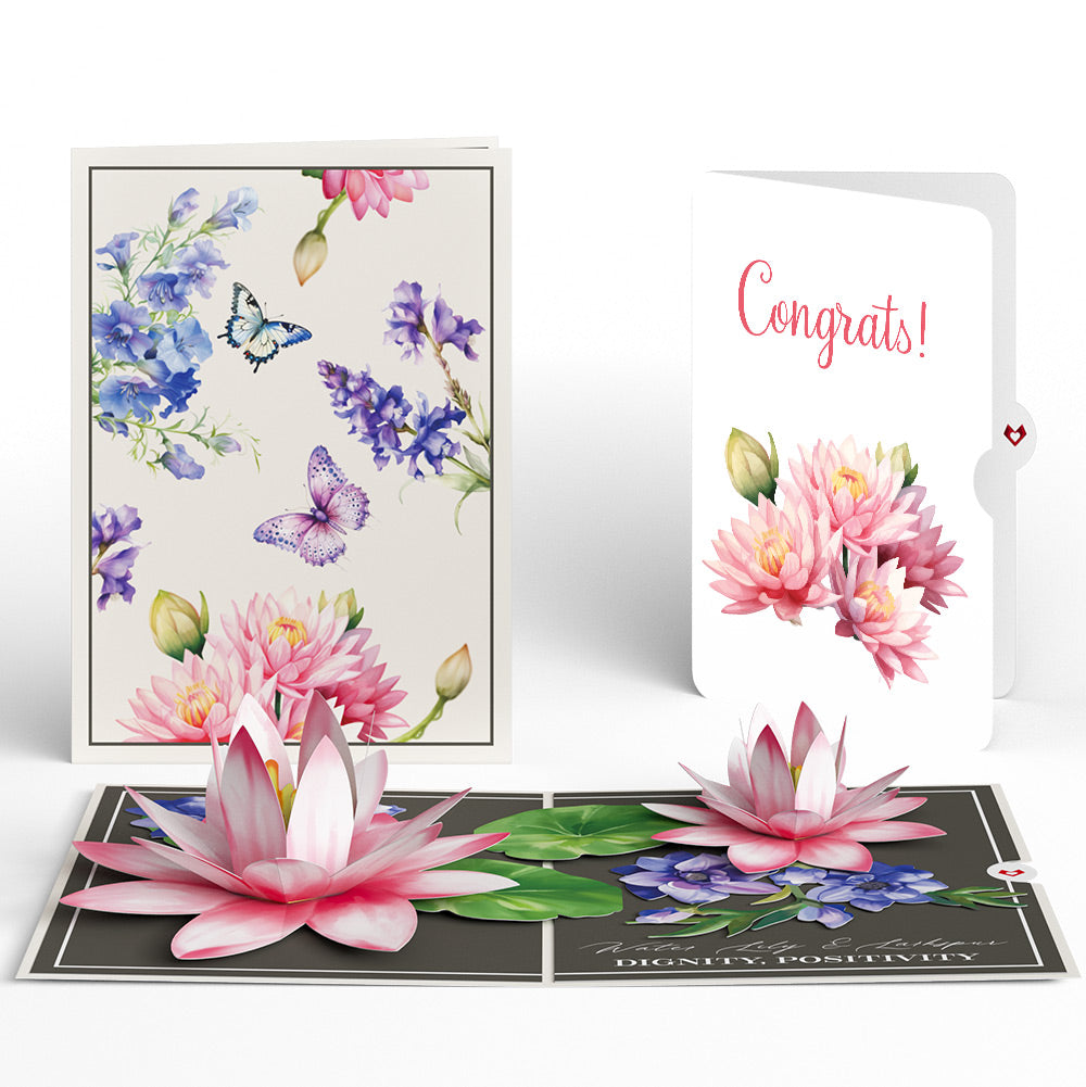 Born to Bloom: July Birth Month Flowers Congratulations Pop-Up Card and Sentiment Set