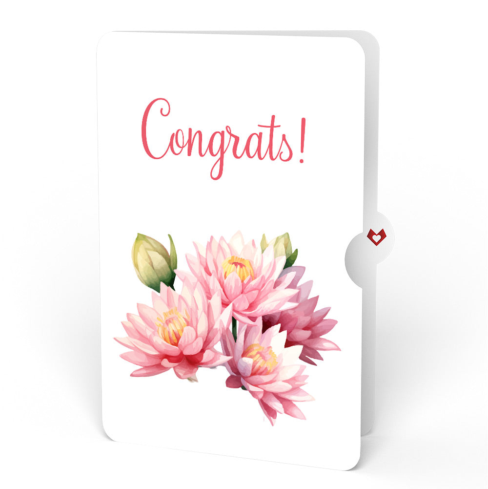 Born to Bloom: July Birth Month Flowers Congratulations Pop-Up Card and Sentiment Set