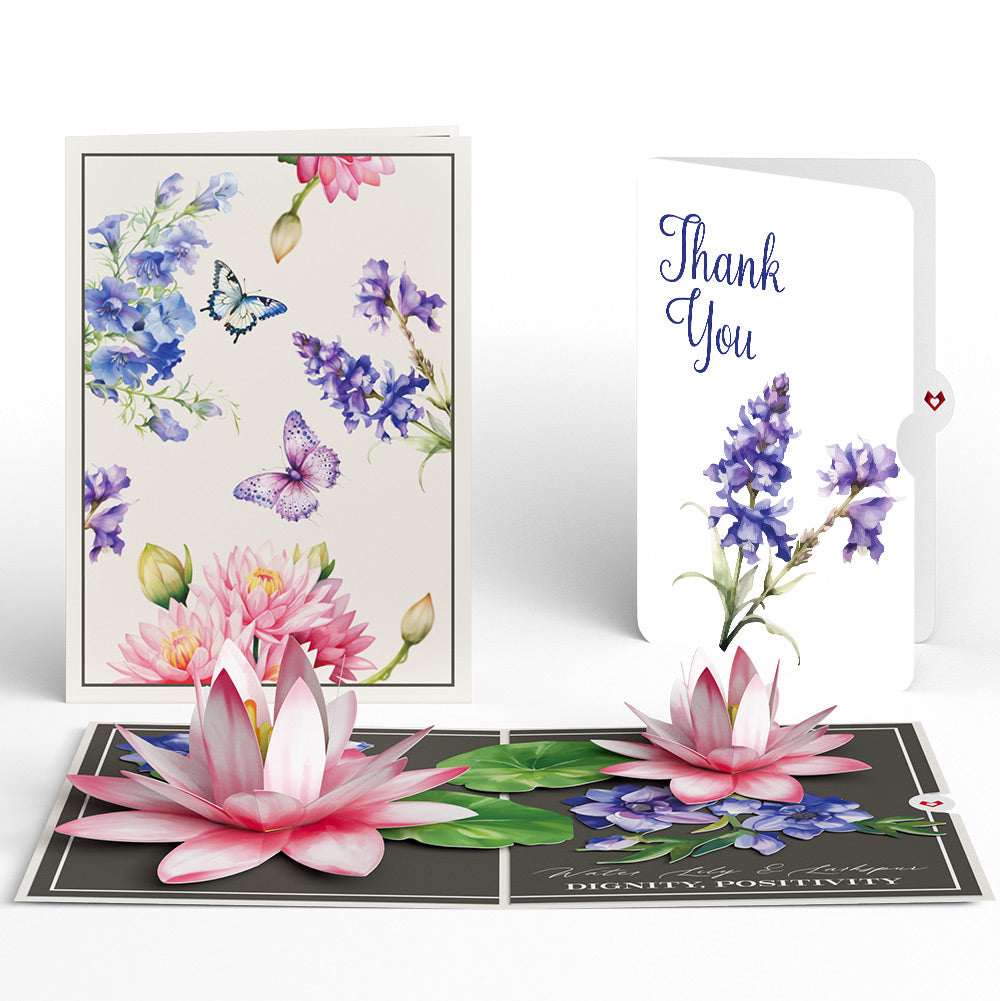 Born to Bloom: July Birth Month Flowers Thank You Pop-Up Card and Sentiment Set