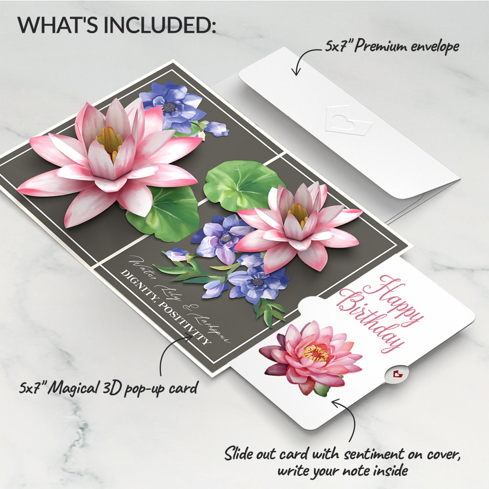 Born to Bloom: July Birth Month Flowers Pop-Up Card and Sentiment Set