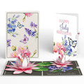 Born to Bloom: July Birth Month Flowers Pop-Up Card and Water Lily & Larkspur Sentiment Set