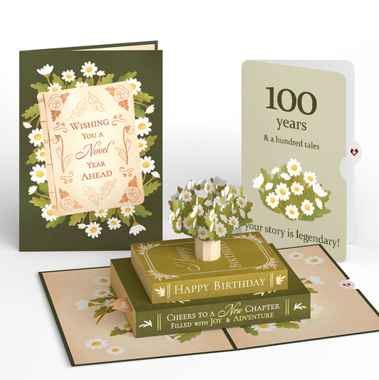 Cheers to a New Chapter 100th Birthday Pop-Up Card and Sentiment Set