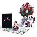 Disney Tim Burton’s The Nightmare Before Christmas Santa Jack Pop-Up Card & Flower Buds Bouquet Bundle
