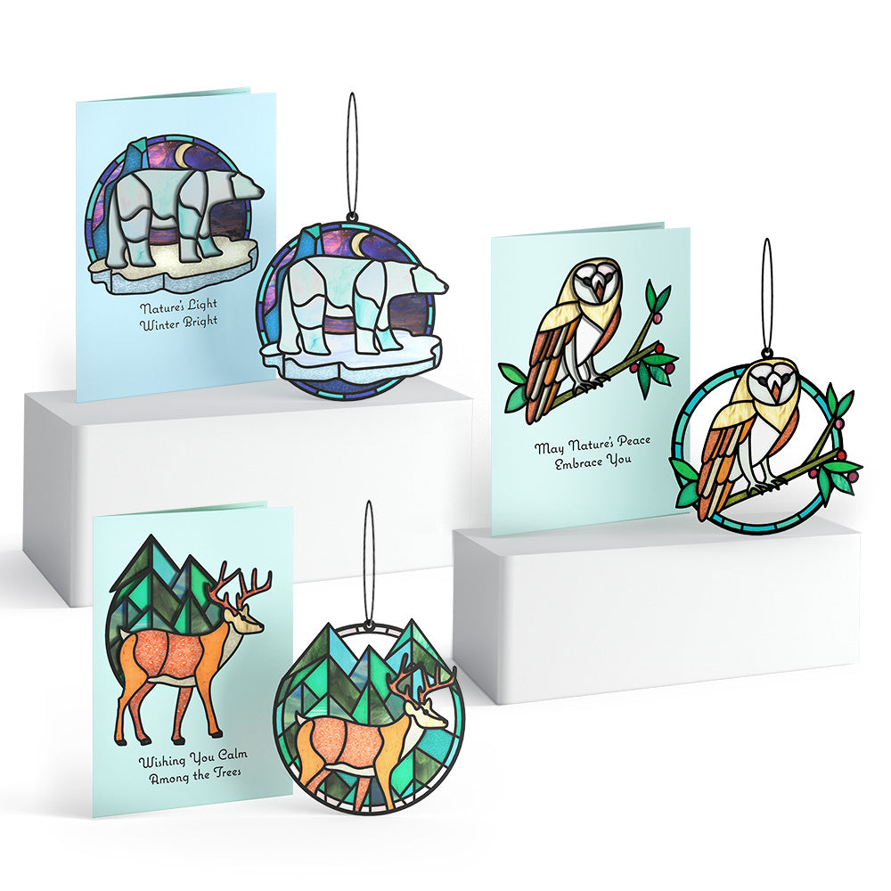 Winter Animals Suncatcher 3-Pack