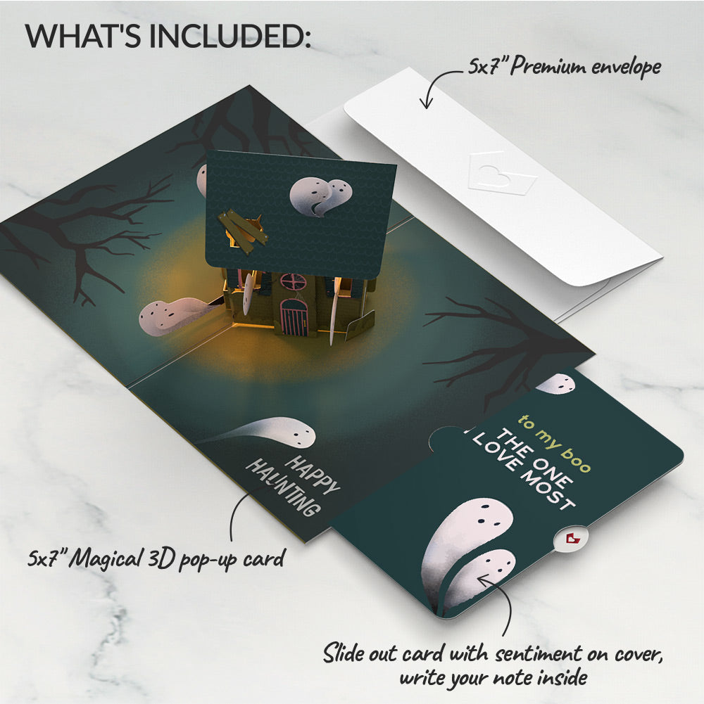 Happy Haunting Halloween Music and Lights Pop-Up Card and Sentiment Set
