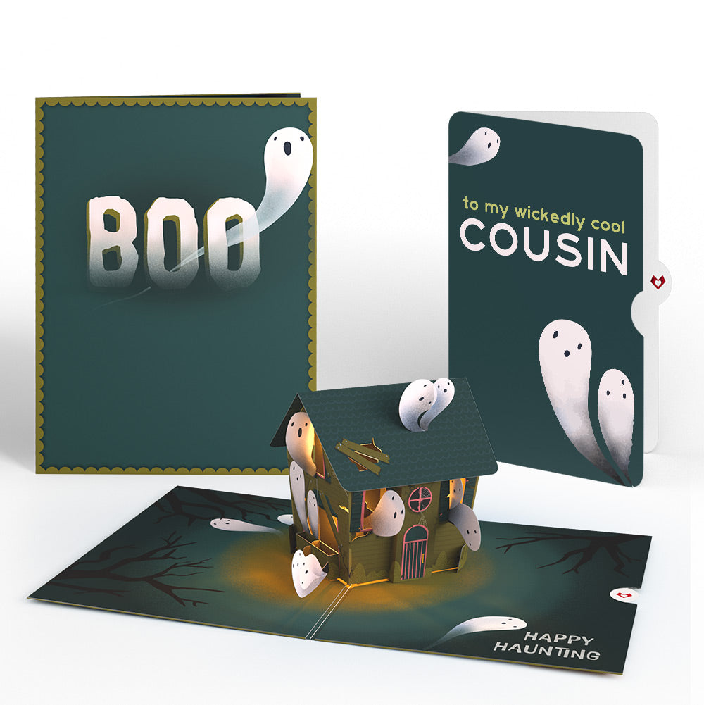Happy Haunting Halloween Music and Lights Pop-Up Card and Sentiment Set for Cousin