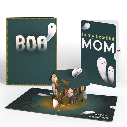 Happy Haunting Halloween Music and Lights Pop-Up Card and Sentiment Set for Mom