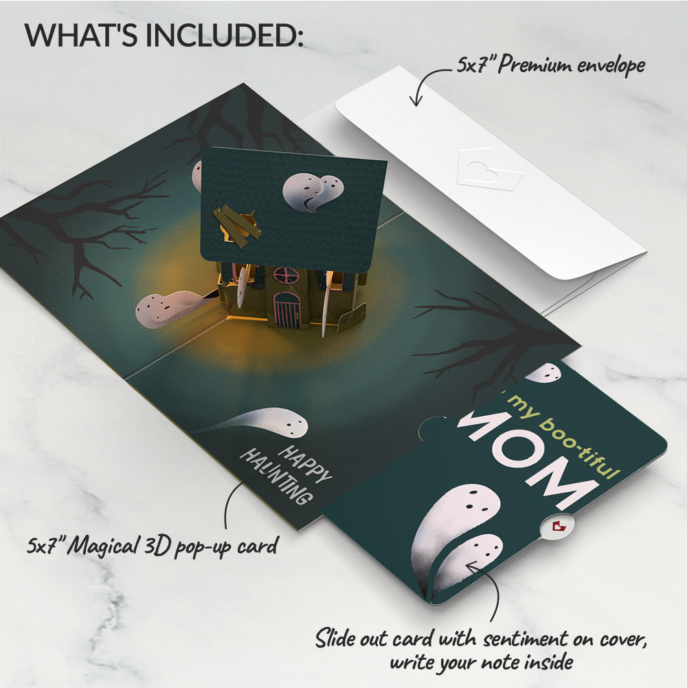 Happy Haunting Halloween Music and Lights Pop-Up Card and Sentiment Set for Mom