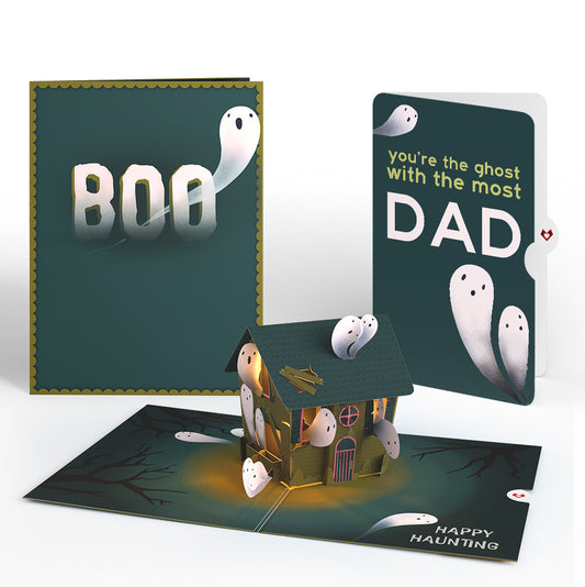 Happy Haunting Halloween Music and Lights Pop-Up Card and Sentiment Set for Dad