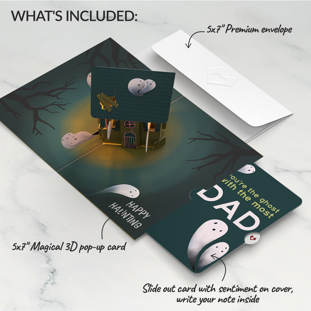 Happy Haunting Halloween Music and Lights Pop-Up Card and Sentiment Set for Dad