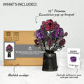 Moonlit Amethyst Anniversary Suncatcher Bouquet and Sentiment Set for Wife