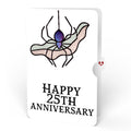Moonlit Amethyst 25th Anniversary Suncatcher Bouquet and Sentiment Set