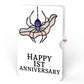 Moonlit Amethyst 1st Anniversary Suncatcher Bouquet and Sentiment Set