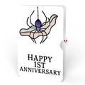 Moonlit Amethyst 1st Anniversary Suncatcher Bouquet and Sentiment Set