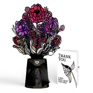 Moonlit Amethyst Thank You Suncatcher Bouquet and Sentiment Set greeting card -  Lovepop