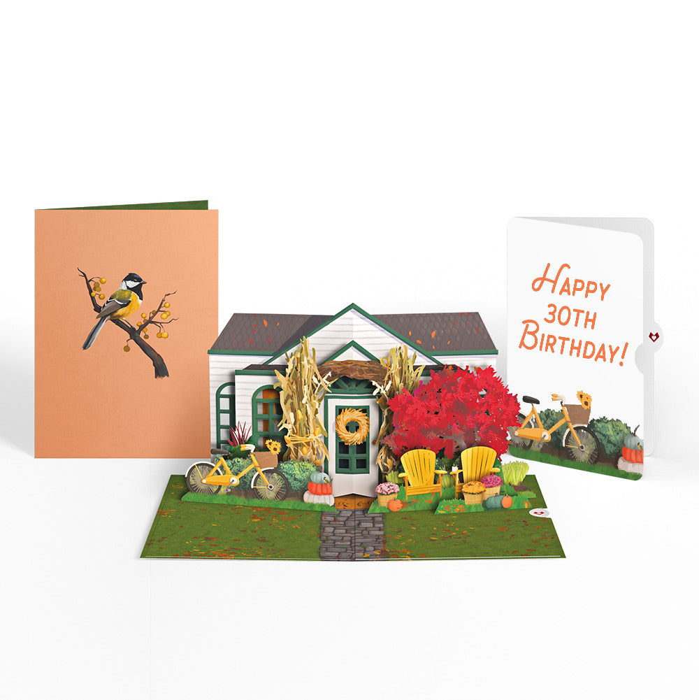 Fall Welcome 30th Birthday Pop-Up Card and Sentiment Set