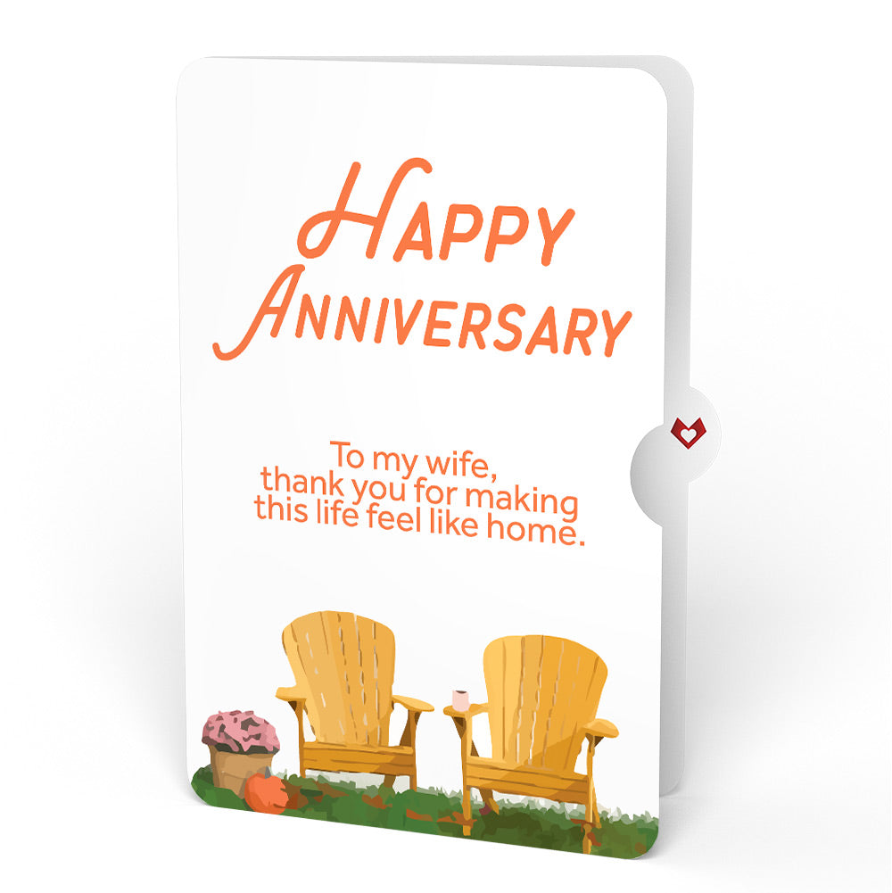 Fall Welcome Anniversary Pop-Up Card and Sentiment Set for Wife