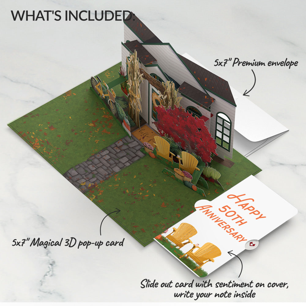 Fall Welcome 50th Anniversary Pop-Up Card and Sentiment Set