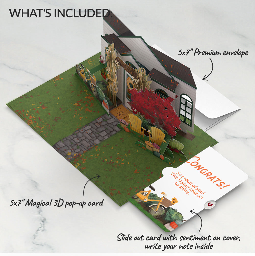 Fall Welcome Congratulations Pop-Up Card and Sentiment Set