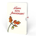 Golden Hour Sunflower 50th Anniversary Suncatcher Bouquet and Sentiment Set