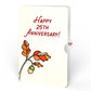 Golden Hour Sunflower 25th Anniversary Suncatcher Bouquet and Sentiment Set
