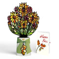 Golden Hour Sunflower Fall Suncatcher Bouquet and Sentiment Set