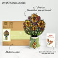 Golden Hour Sunflower Thanksgiving Suncatcher Bouquet and Sentiment Set