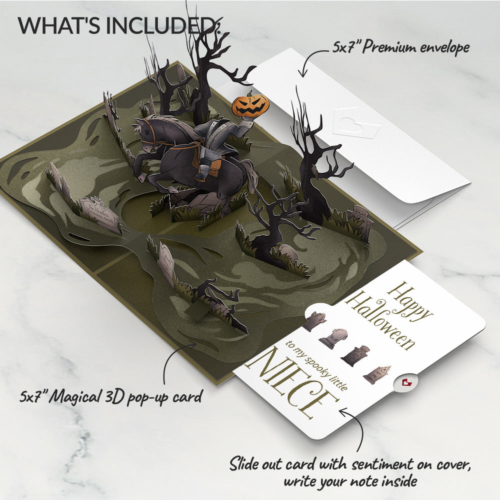 Headless Horseman Halloween Pop-Up Card and Sentiment Set for Niece