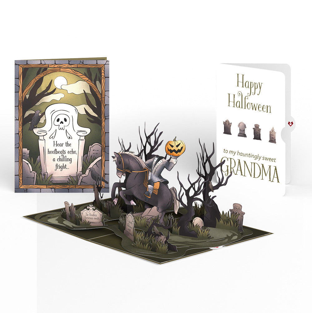 Headless Horseman Halloween Pop-Up Card and Sentiment Set for Grandma