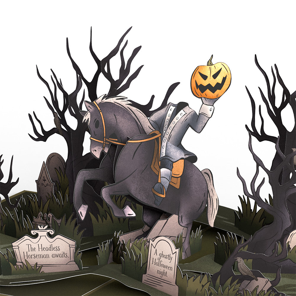 Headless Horseman Halloween Pop-Up Card and Sentiment Set for Grandma