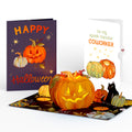 Happy Halloween Pumpkin Light-Up Pop-Up Card and Sentiment Set for Coworker