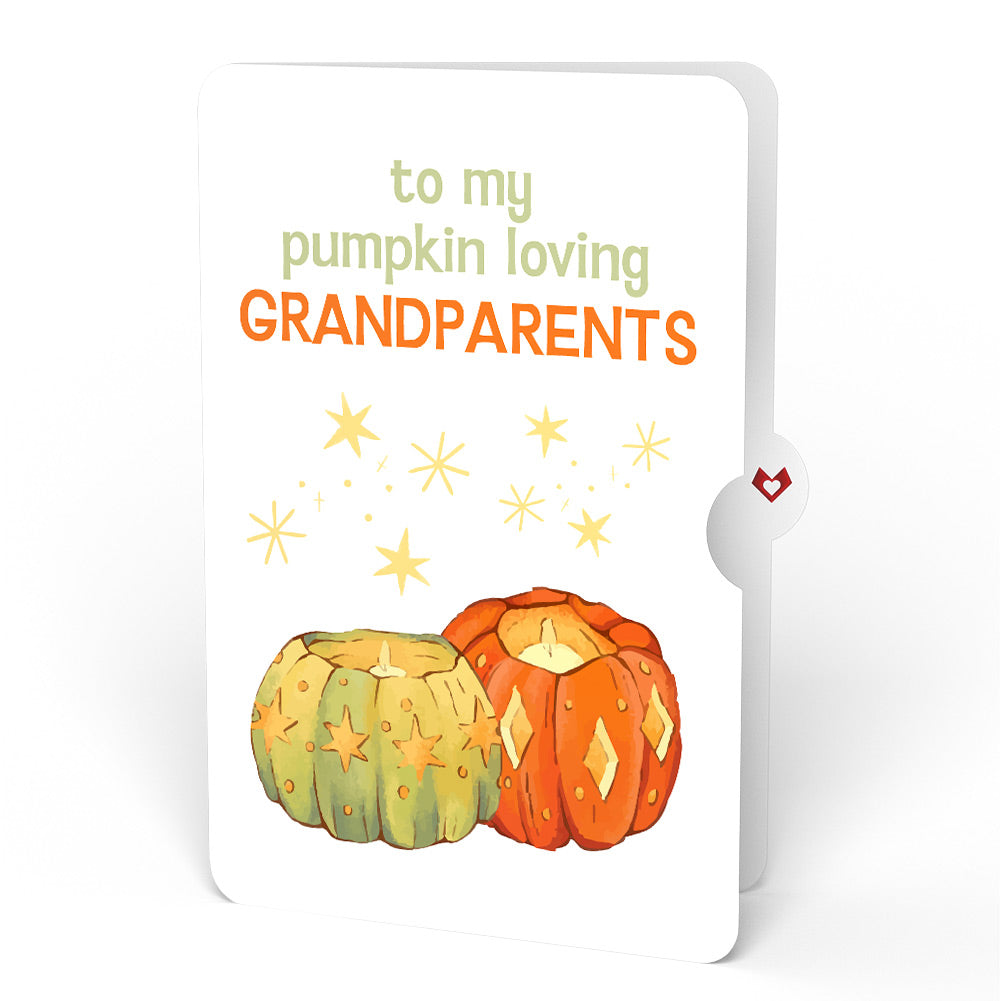 Happy Halloween Pumpkin Light-Up Pop-Up Card and Sentiment Set for Grandparents