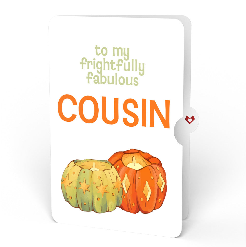 Happy Halloween Pumpkin Light-Up Pop-Up Card and Sentiment Set for Cousin