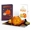 Happy Halloween Pumpkin Light-Up Pop-Up Card and Sentiment Set for Aunt