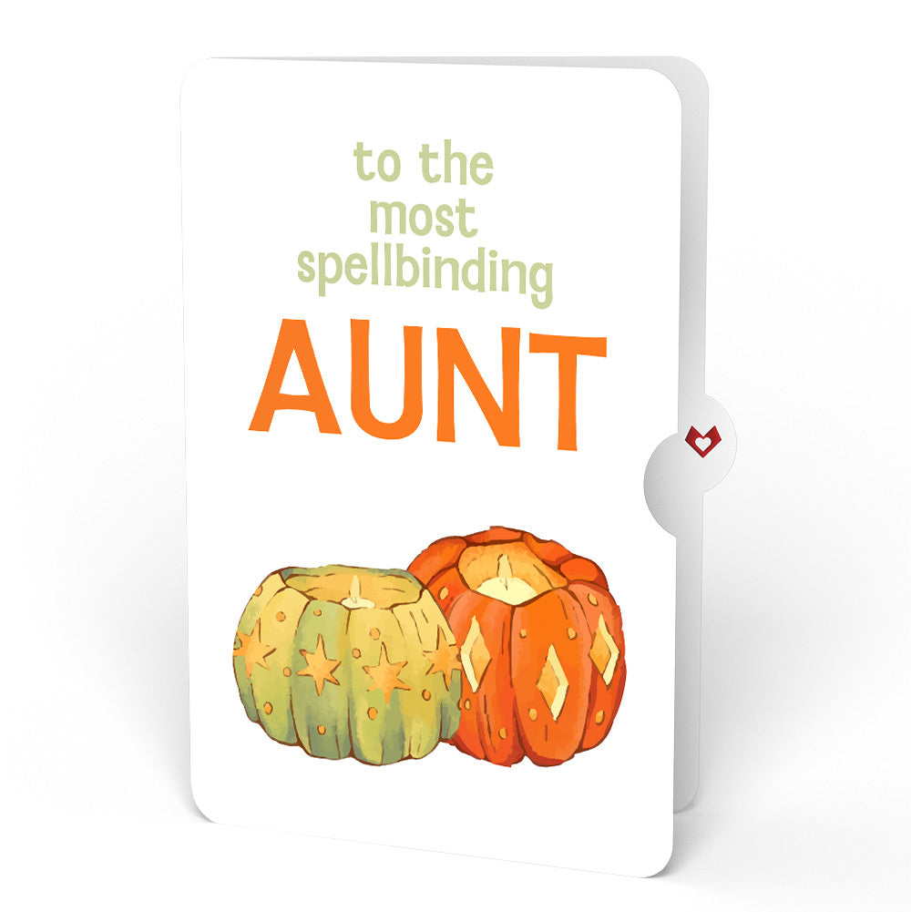 Happy Halloween Pumpkin Light-Up Pop-Up Card and Sentiment Set for Aunt