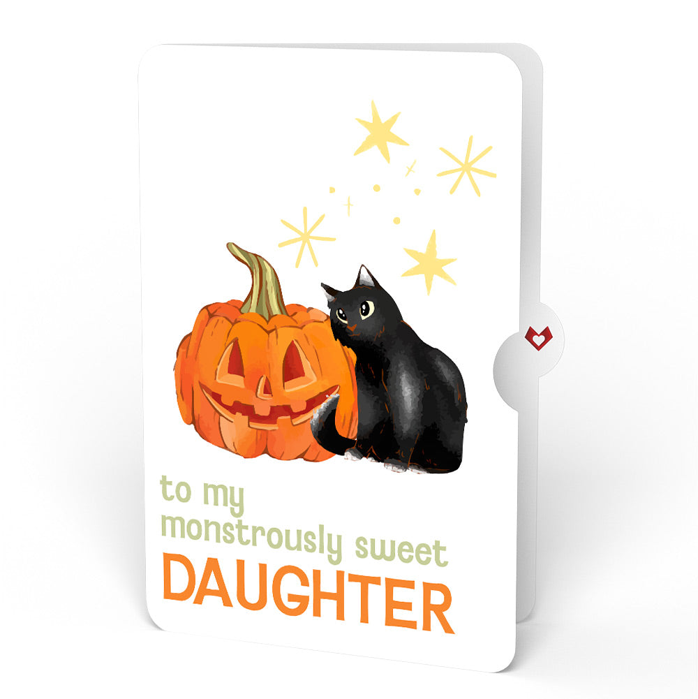 Happy Halloween Pumpkin Light-Up Pop-Up Card and Sentiment Set for Daughter