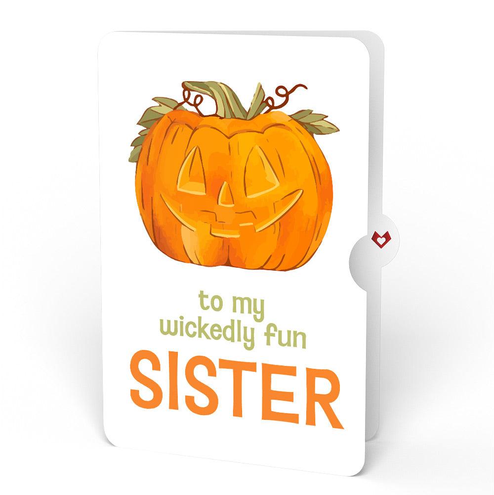 Happy Halloween Pumpkin Light-Up Pop-Up Card and Sentiment Set for Sister
